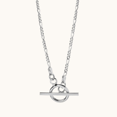 T Bar Figaro Necklace Silver